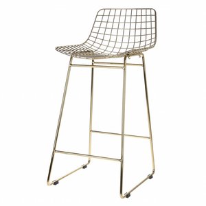 HKliving HKliving bar stool wire steel brass or silver