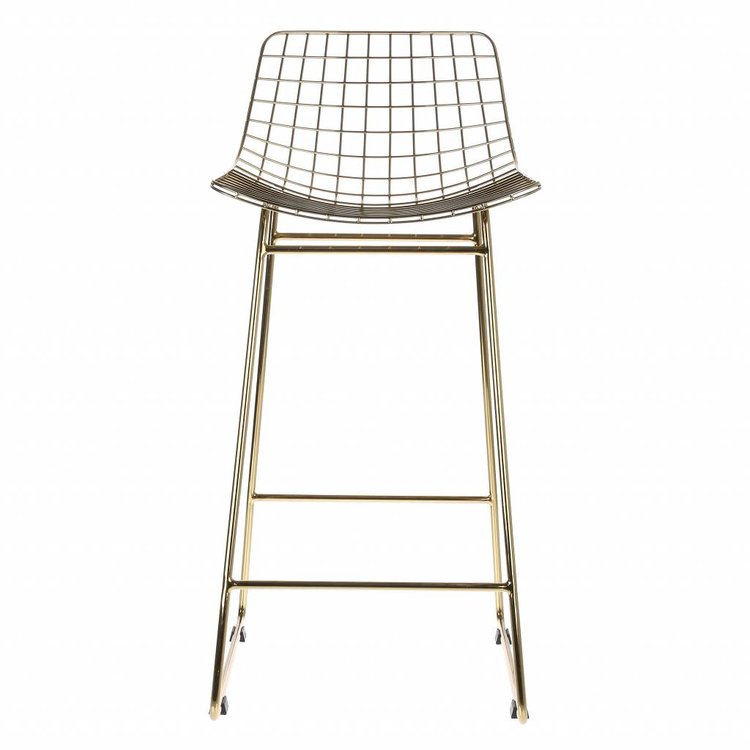 HKliving HKliving bar stool wire steel brass or silver