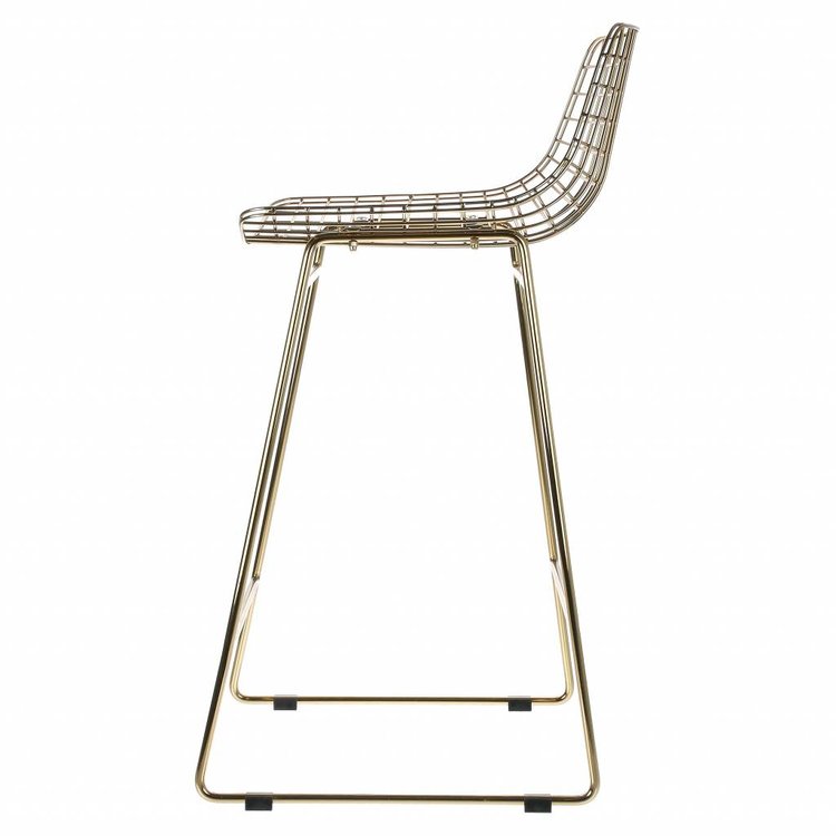 HKliving HKliving bar stool wire steel brass or silver