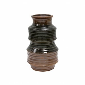 HKliving HKliving Vase handmade ceramic retro brown 12x12x20cm