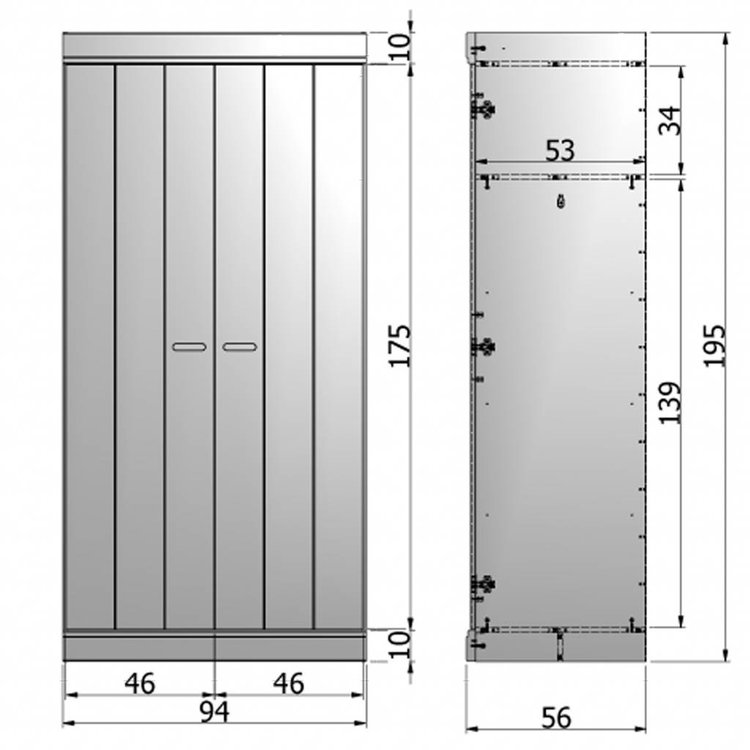 WOOOD WOOOD Cabinet Connect 2 doors white