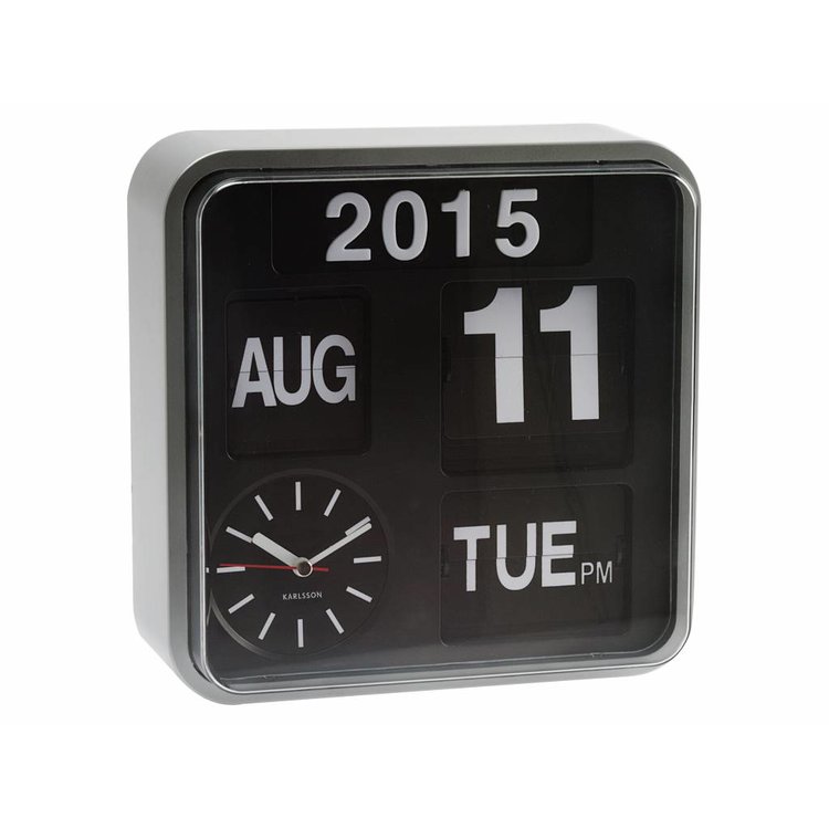 Karlsson Karlsson Wall clock "Mini flip" silver