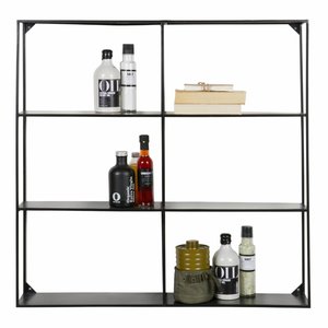 WOOOD WOOOD Wall shelf Meert metal black 90x90cm