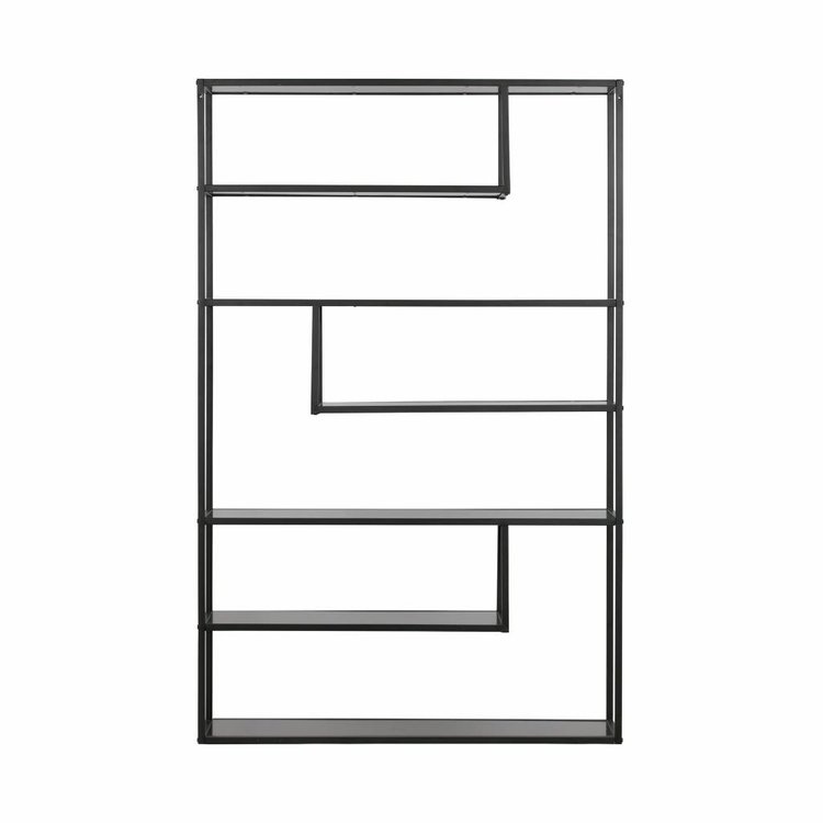 WOOOD WOOOD Vakkenkast Teun XL metaal zwart 120cm