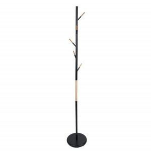 Leitmotiv Coat rack Fushion metal/rubberwood black