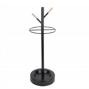 Leitmotiv Leitmotiv Umbrella stand Fushion metal/rubberwood black
