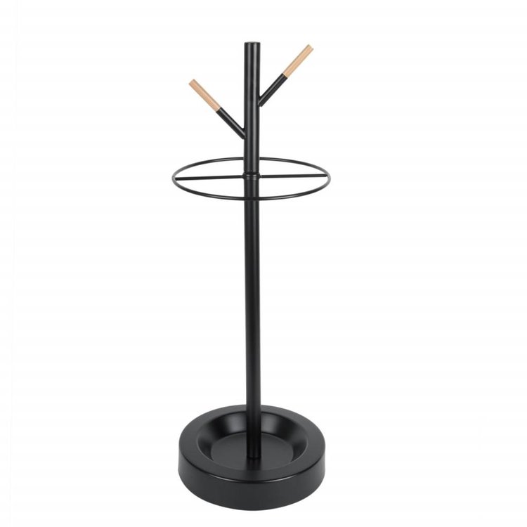 Leitmotiv Leitmotiv Umbrella stand Fushion metal/rubberwood black