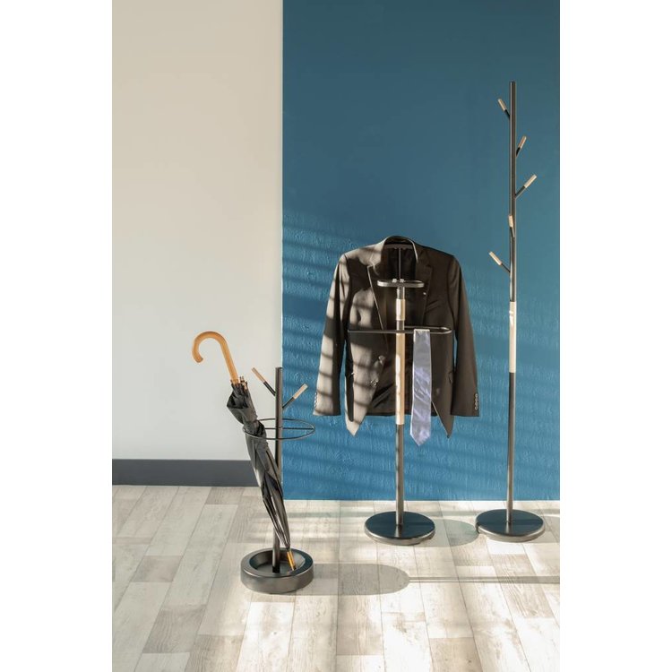 Leitmotiv Leitmotiv Umbrella stand Fushion metal/rubberwood black