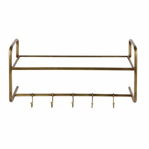 BePureHome BePureHome Kapstok hangend antique brass metaal goud