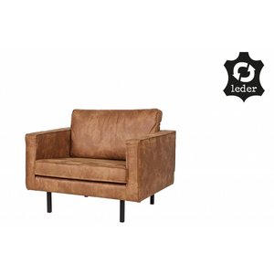 BePureHome BePureHome Fauteuil Rodeo recycle leer cognac bruin