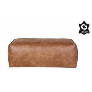 BePureHome BePureHome Pouf Rodeo recycle leather cognac brown