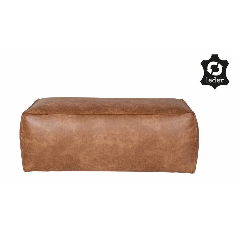 BePureHome BePureHome Hocker Rodeo recyceltes Leder cognac braun