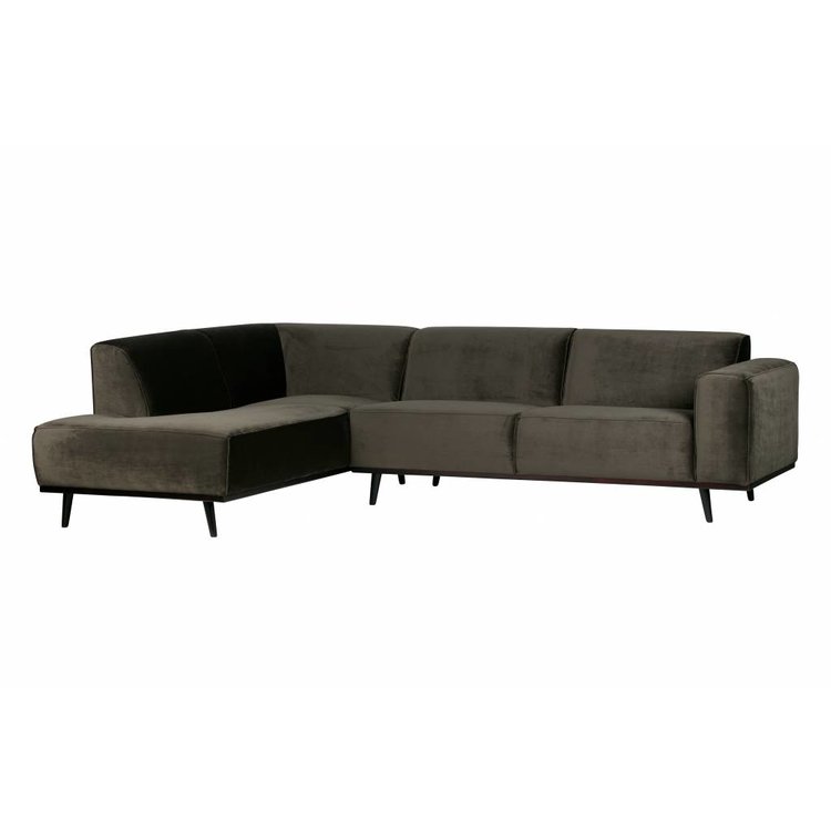 BePureHome BePureHome Corner sofa Statement Left velvet warm green