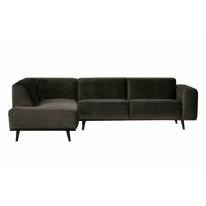 BePureHome BePureHome Corner sofa Statement Left velvet warm green