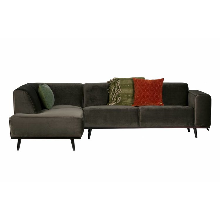 BePureHome BePureHome Corner sofa Statement Left velvet warm green