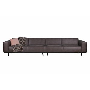 BePureHome BePureHome Sofa Statement XL 4-Sitzer Leder grau