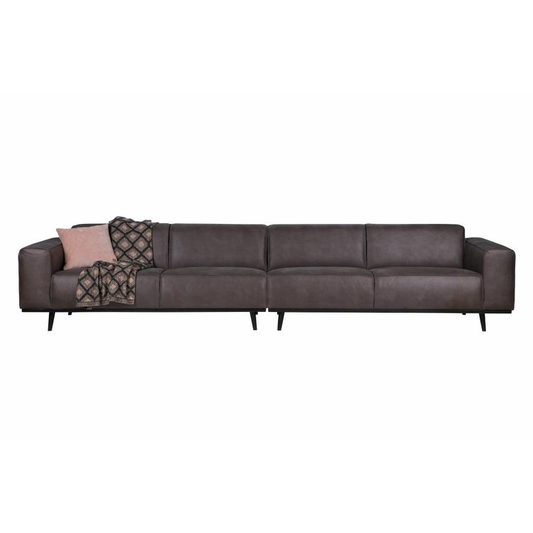 BePureHome BePureHome Couch Statement XL 4-seater leather grey