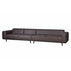 BePureHome BePureHome Couch Statement XL 4-seater leather grey