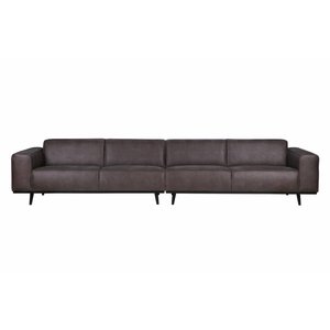 BePureHome BePureHome Sofa Statement XL 4-Sitzer Leder grau