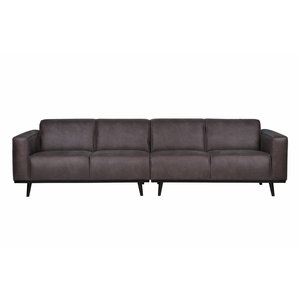 BePureHome BePureHome Sofa Statement 4-Sitzer Leder grau