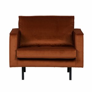 BePureHome BePureHome Fauteuil Rodeo fluweel roest bruin