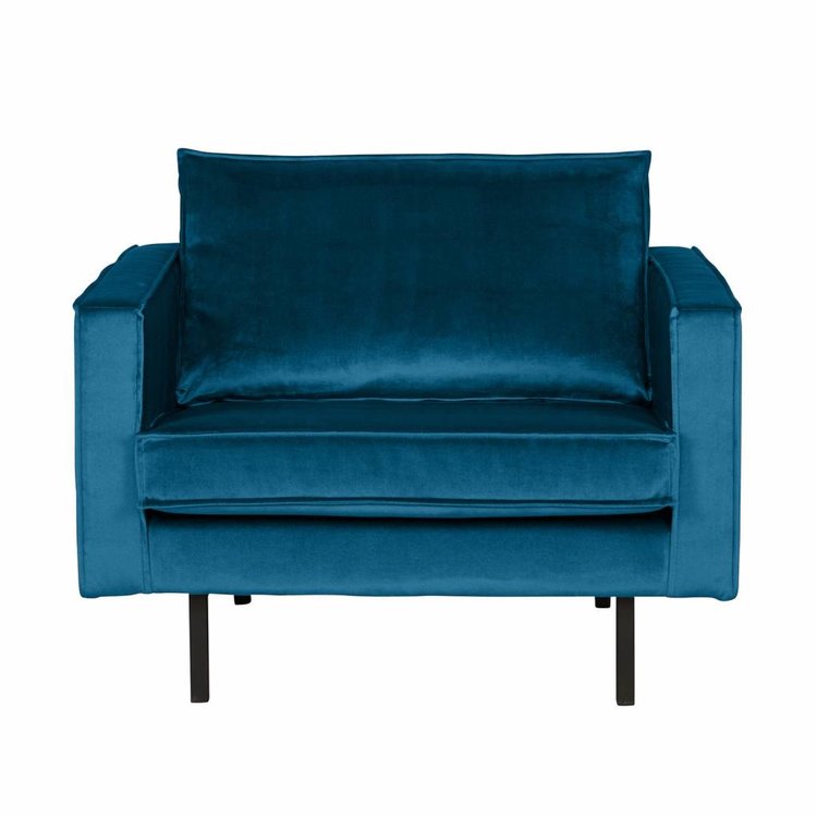 BePureHome BePureHome Fauteuil Rodeo fluweel blauw