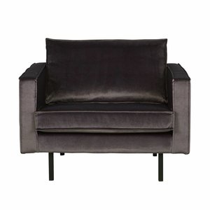 BePureHome Rodeo Fauteuil Velvet Antraciet