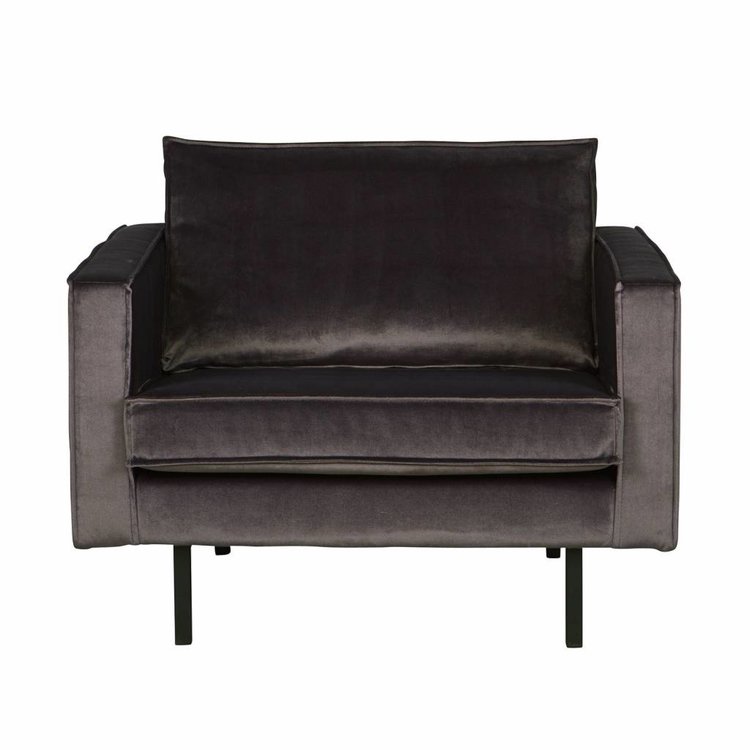 BePureHome BePureHome Fauteuil Rodeo velvet anthracite gray