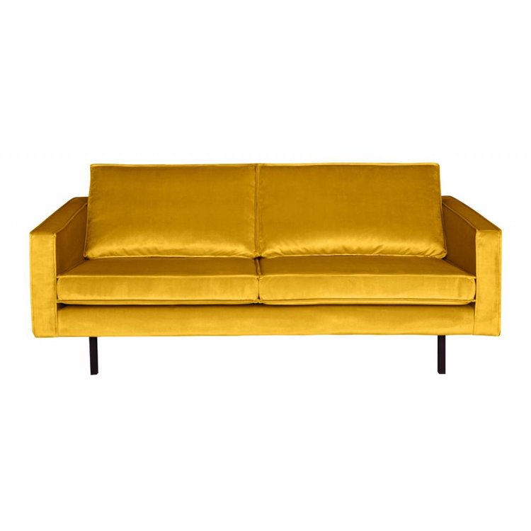 BePureHome BePureHome Couch 2,5-seater Rodeo velvet ocher yellow