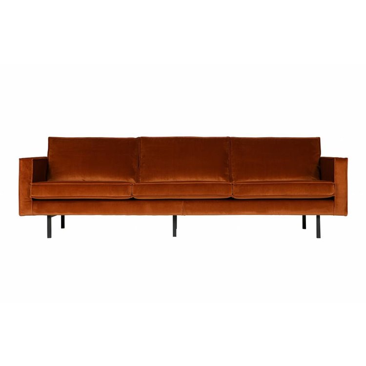 BePureHome BePureHome Couch 3-seater Rodeo velvet rust brown