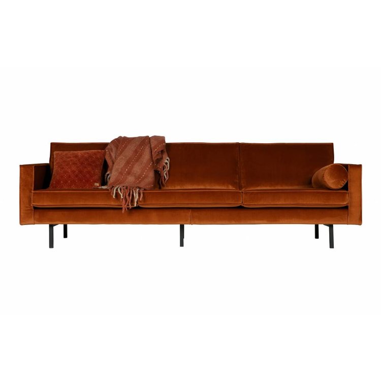 BePureHome BePureHome Couch 3-seater Rodeo velvet rust brown