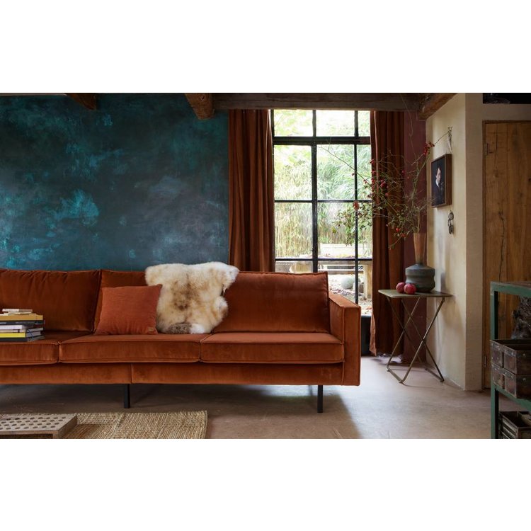 BePureHome BePureHome Couch 3-seater Rodeo velvet rust brown