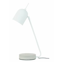 Tischleuchte Madrid Zement Fuß Eisen grau / weiß