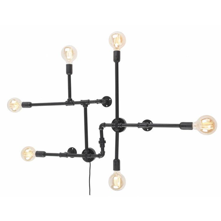 It's about Romi Es geht um Romi Wandlamp Nashville 6-Eisen schwarz Arm