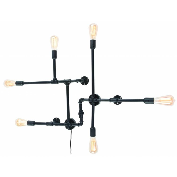 It's about Romi Es geht um Romi Wandlamp Nashville 6-Eisen schwarz Arm