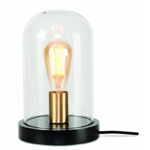 It's about Romi Es geht um Romi Tischlampe Seattle Glocke Glas / Holz schwarz