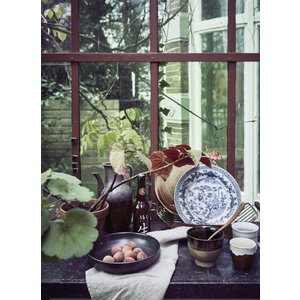 HKliving HKliving home chef ceramics: dinner plate rustic cream/brown