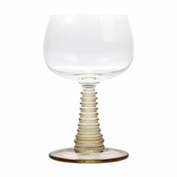 Wijnglas met gedraaide voet groen
