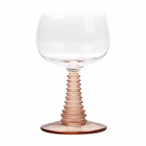 HKliving Wijnglas met gedraaide voet roze HKliving Wijnglas met gedraaide voet roze