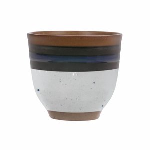 HKliving Mug Kyoto blue striped ceramic