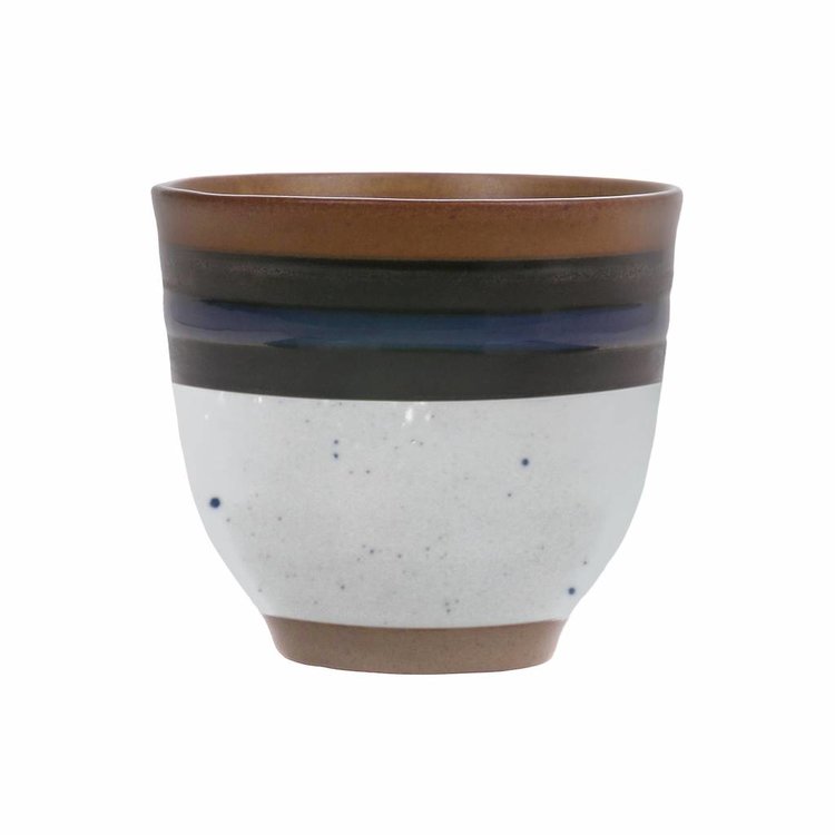 HKliving HKliving Mug Kyoto blue striped ceramic