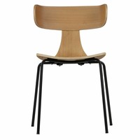 Form Wooden Chair With Metal Legs Naturel