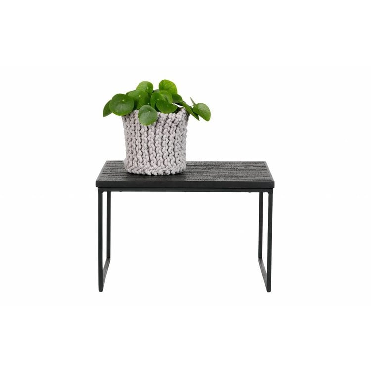 BePureHome BePureHome Side table Sharing square black wood metal