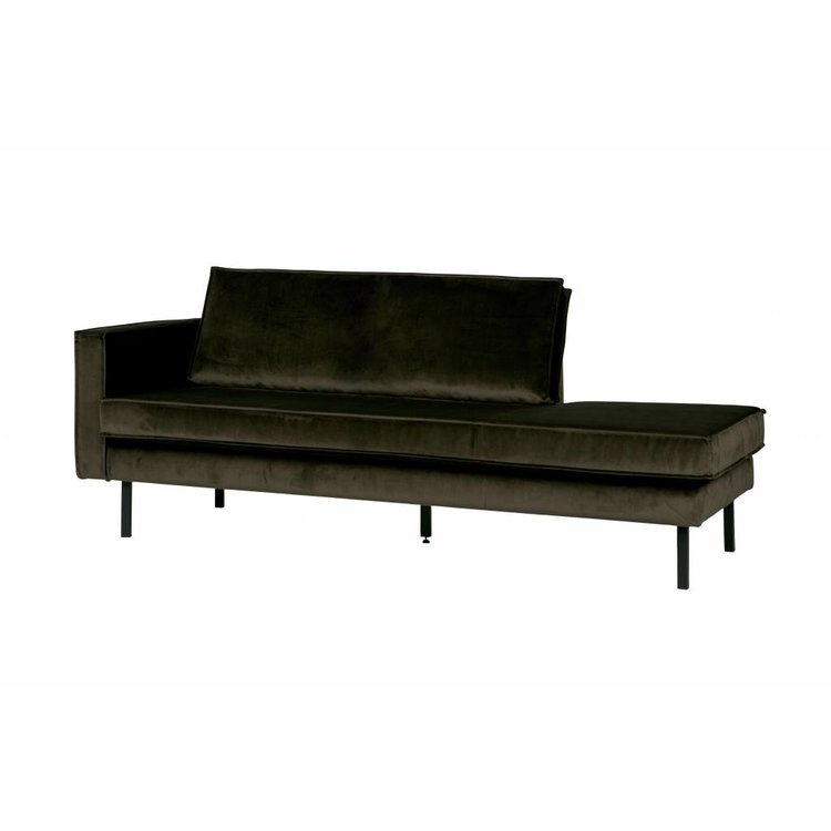 BePureHome BePureHome Daybed Rodeo Left velvet hunter dark green