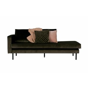 BePureHome BePureHome Daybed Rodeo Left velvet hunter dark green