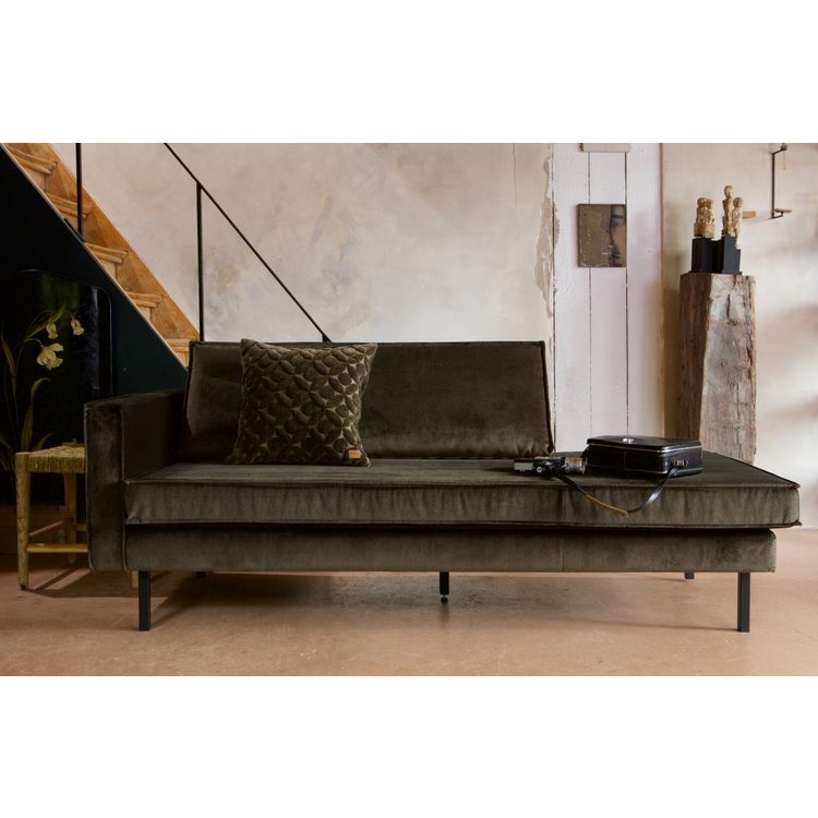 BePureHome BePureHome Daybed Rodeo Links velvet hunter donkergroen