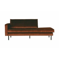 Rodeo Daybed Left Velvet Rust