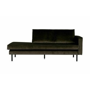 BePureHome BePureHome Daybed Rodeo Right velvet hunter dark green