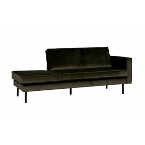 BePureHome BePureHome Daybed Rodeo Right velvet hunter dark green