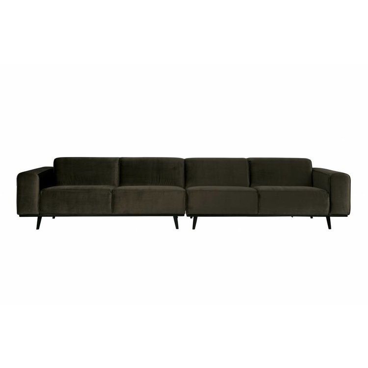 BePureHome BePureHome Sofa Statement XL 4-Sitzer Samt dunkelgrün